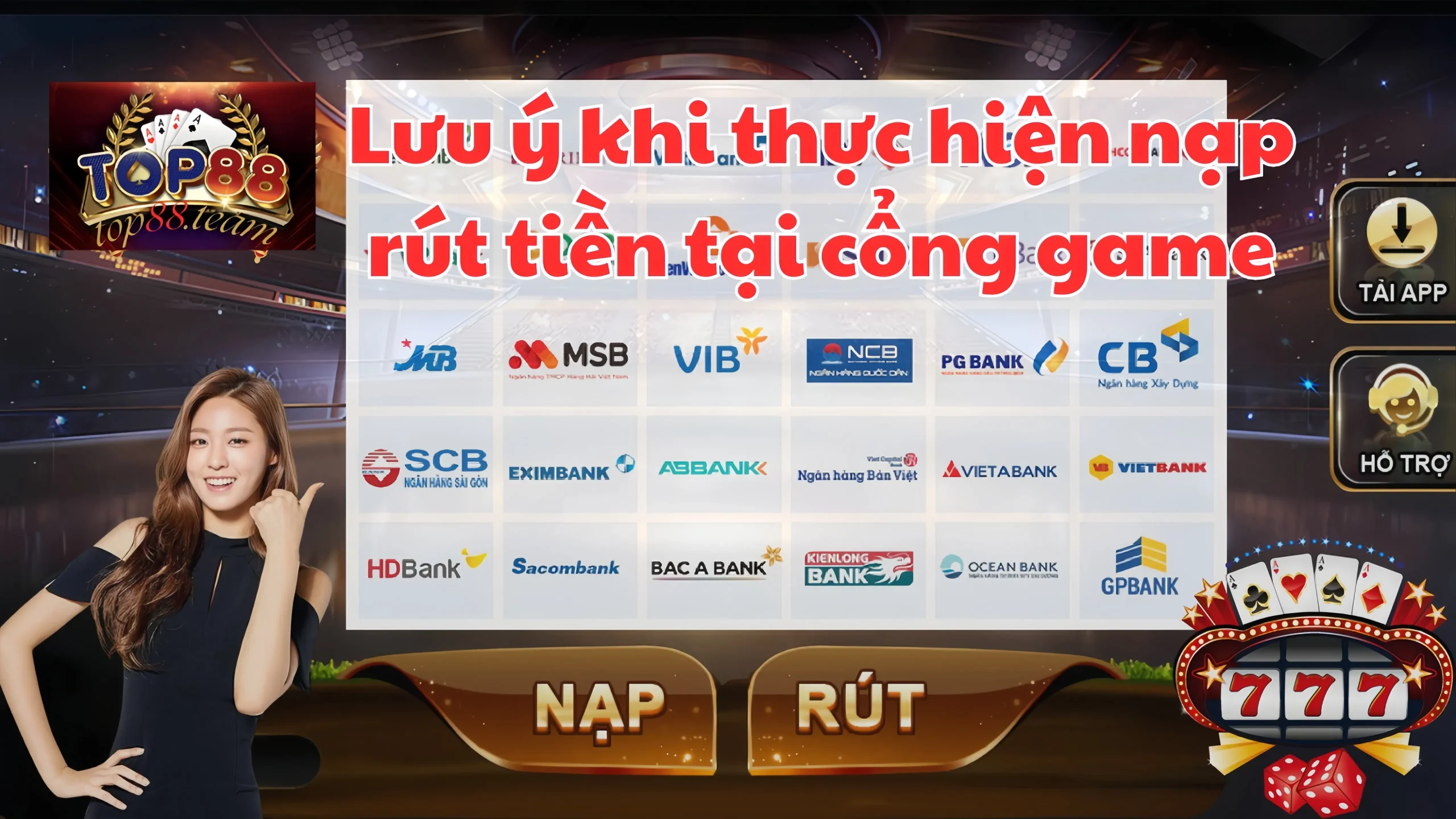 Kinh nghiệm nạp rút tiền Top88 không bao giờ bị lỗi Kinh nghiệm nạp rút tiền Top88 không bao giờ bị lỗi